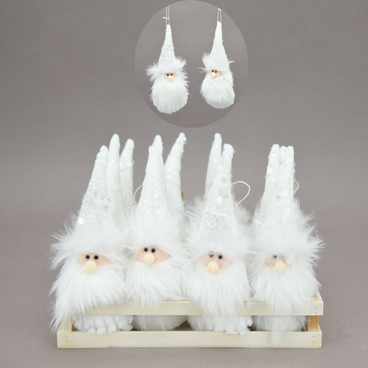 Set Of 12 With 2 Assorted Styles Of Santas Ornaments