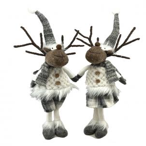 Set Of 2 Assorted Standing Moose-Boy And Girl Figurine