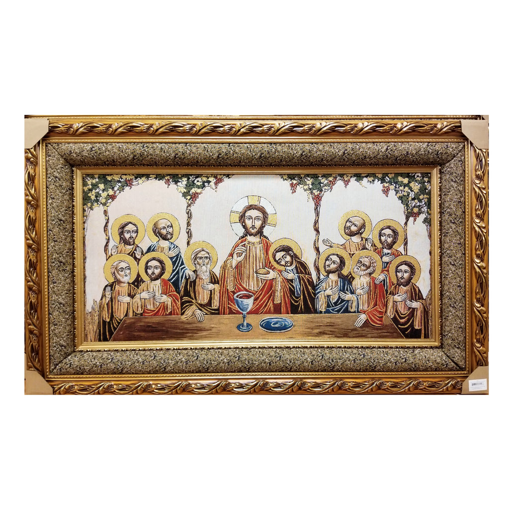 Orthodox Last Supper Framed Tapestry