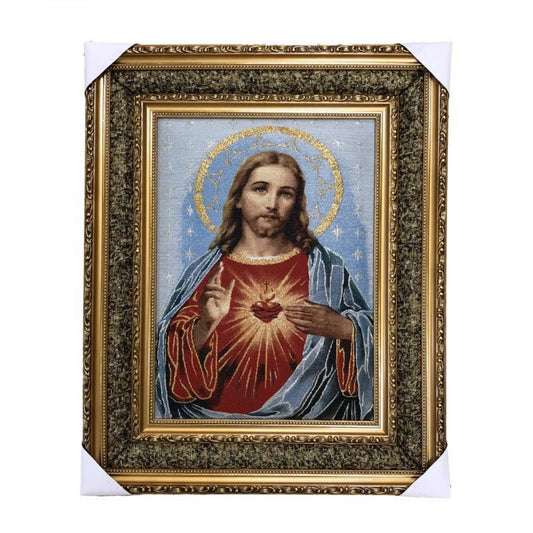 Sacred Heart Of Jesus  Framed Tapestry