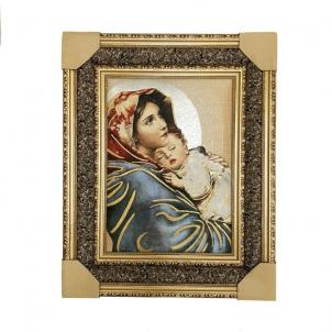 Mary With Jesus Framed Tapestry