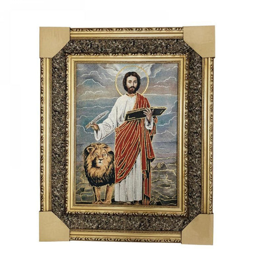 Mary With Jesus Framed Tapestry