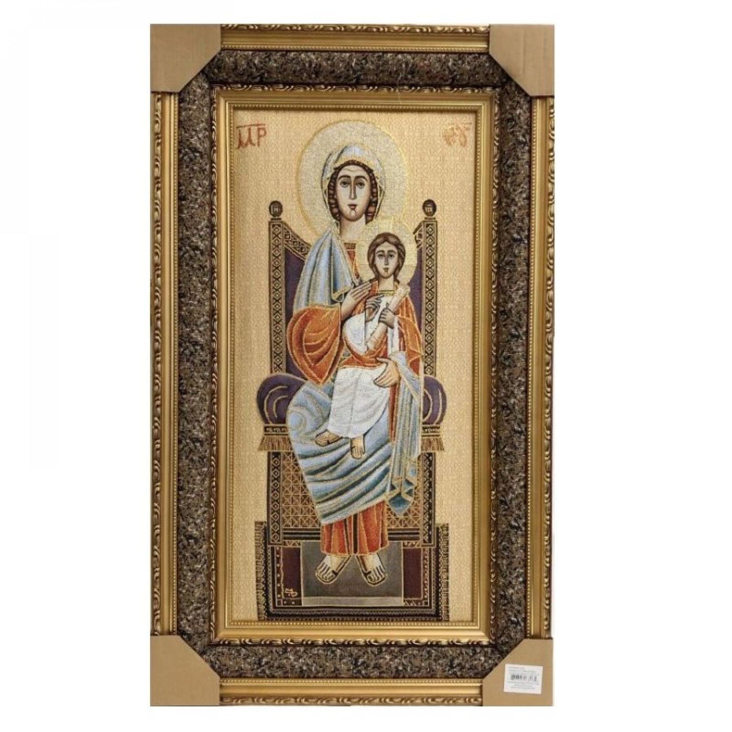 Mary And Baby Jesus The Icon Framed Tapestry