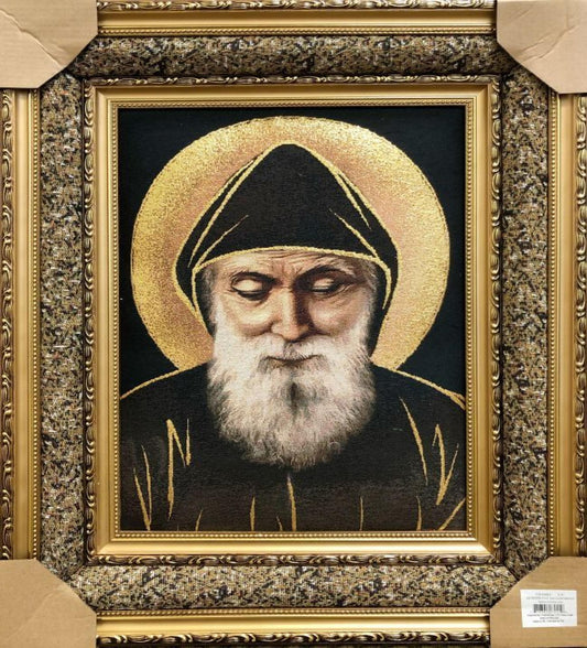 Saint Charbel Makhlouf Framed Tapestry