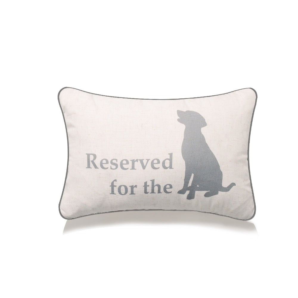 Reserved For The Dog-With Print Of A Dog With Feather Down Insert Pillow