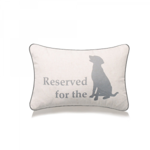 Reserved For The Dog-With Print Of A Dog With Feather Down Insert Pillow