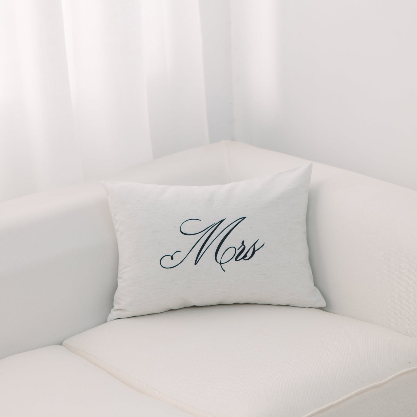 Mrs 14X20 Inches With Feather Down Insert Pillow