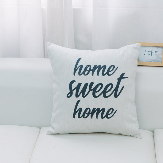 Home Sweet Home With Feather Down Insert Pillow