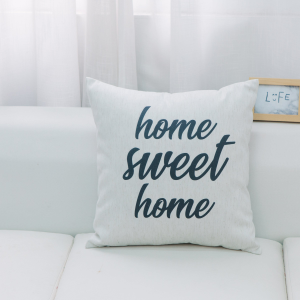 Home Sweet Home With Feather Down Insert Pillow