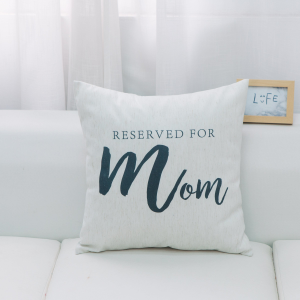 Reserved For Mom With Feather Down Insert Pillow