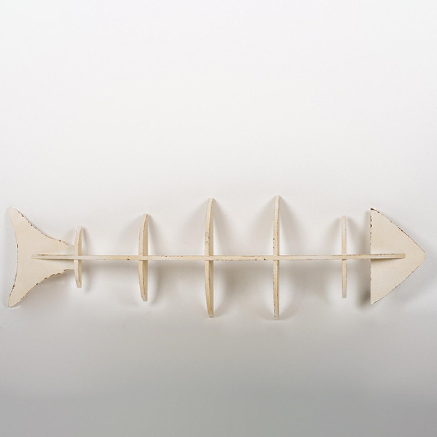 Wooden Fish Skeleton Wall Shelf