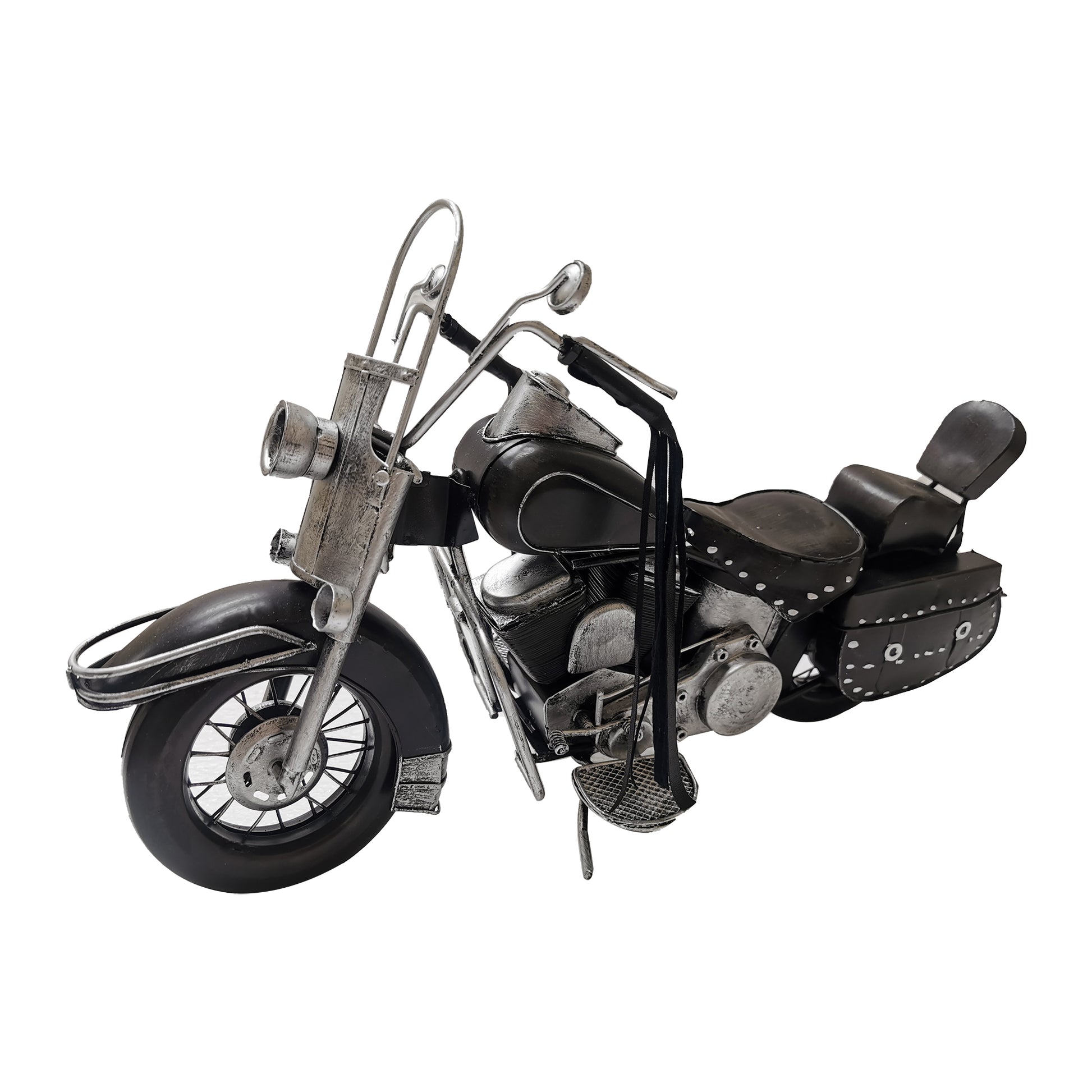 Motorcycle With Saddle Bag Decoration