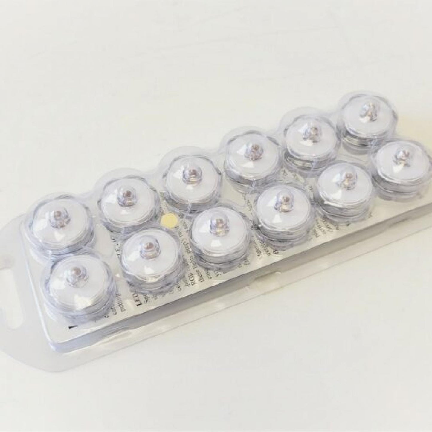 Set Of 12 Flameless Led Submersible Tea Light Candles