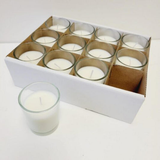 Set Of 12 Round Votive Candles